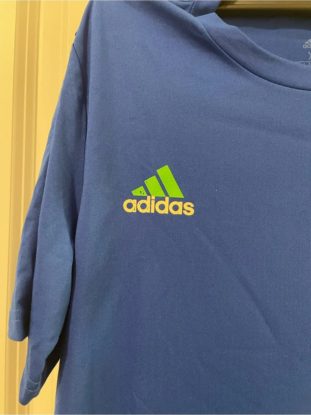 adidas Royal Blue Tee with Neon Green Seattle Crest